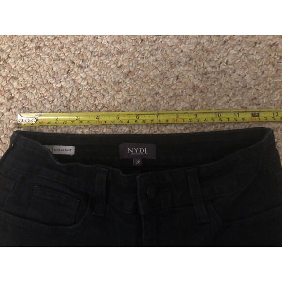 NYDJ Los Angeles Size 2P Black Marilyn Straight LiftXTuck Technology Made in USA - Picture 6 of 12